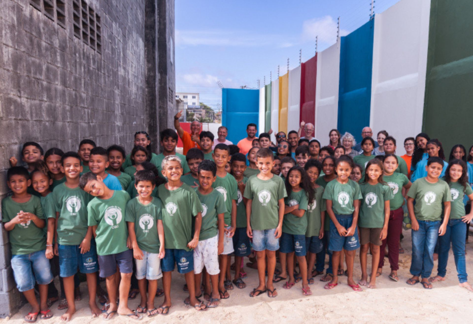 Photograph of Sophie Rickett and other mission volunteers