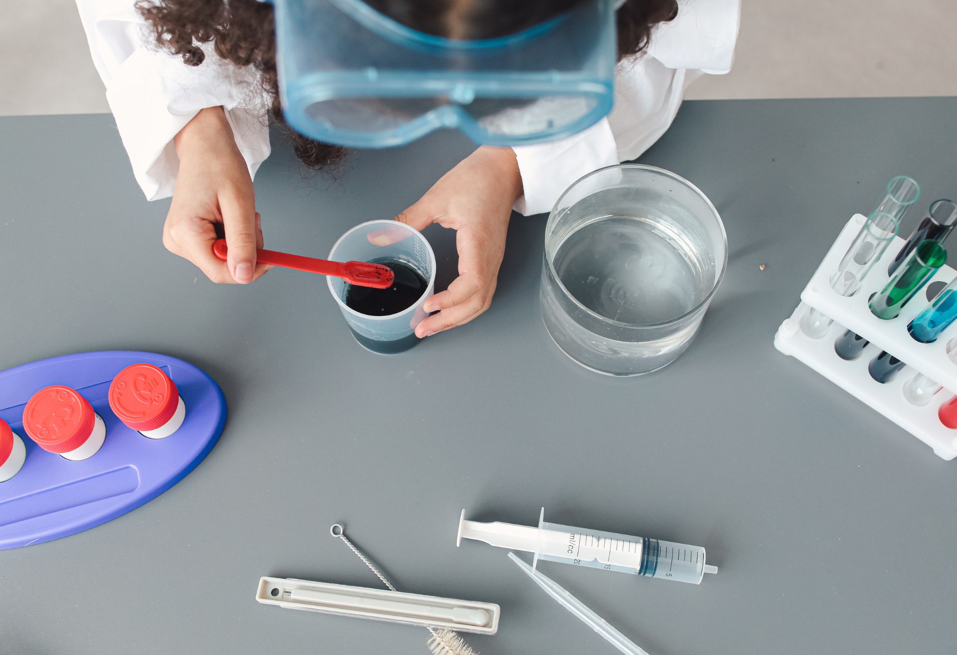 Image of a scientist performing an experiment
