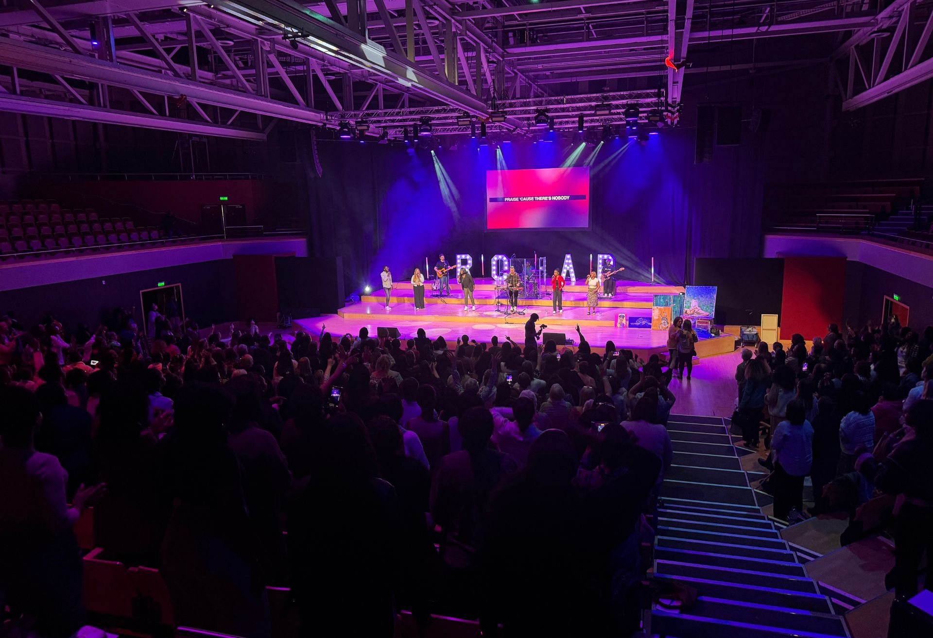 Photograph taken of the ROAR event with speakers onstage