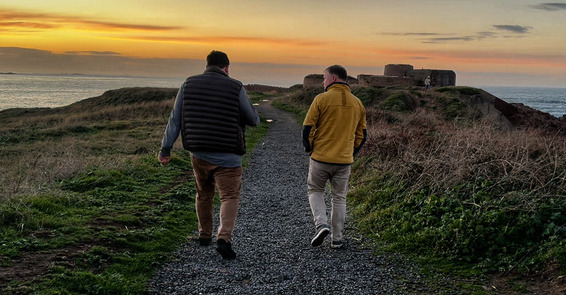 Sharing about mission with Pastor Benn Duncan